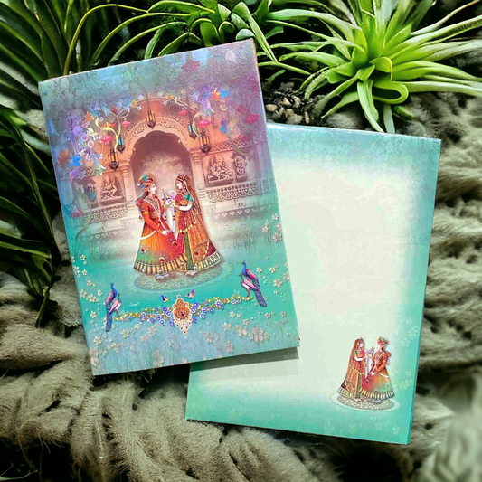 KL0640 Semi Box Paper Wedding Card-Kalash Cards