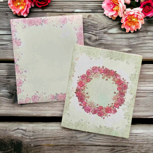 KL0627 Floral Design Paper Wedding Card-Kalash Cards