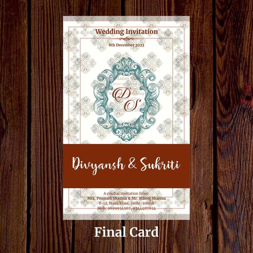 KL2119 Translucent Cover Luxury Wedding Card - Kalash Cards