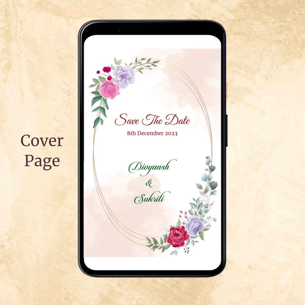KL2114 Digital Wedding PDF Ecard - Kalash Cards