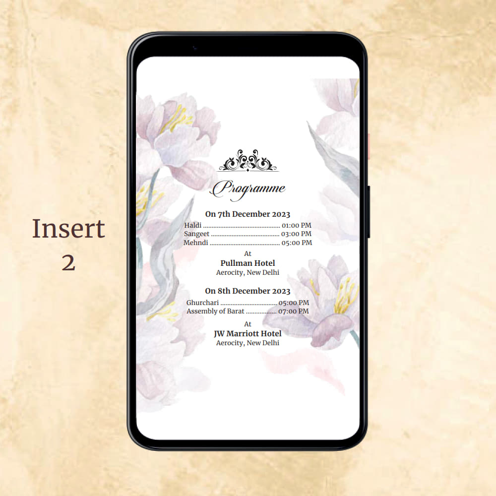 KL2127 Digital Wedding PDF Ecard - Kalash Cards