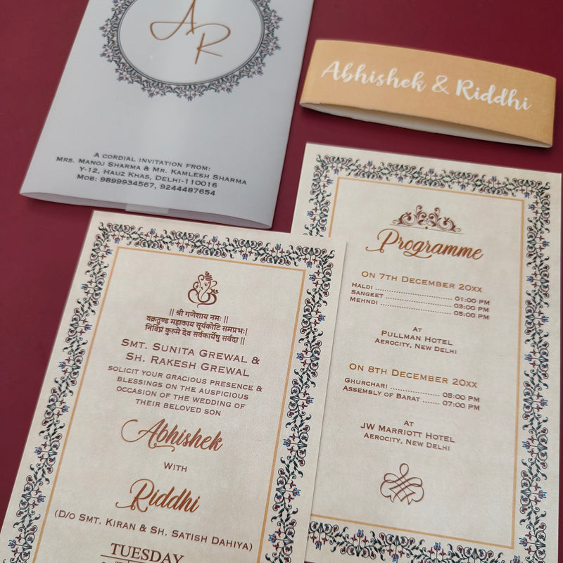 Translucent Cover Wedding Cards
