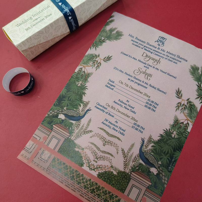 Translucent Scroll Wedding Cards