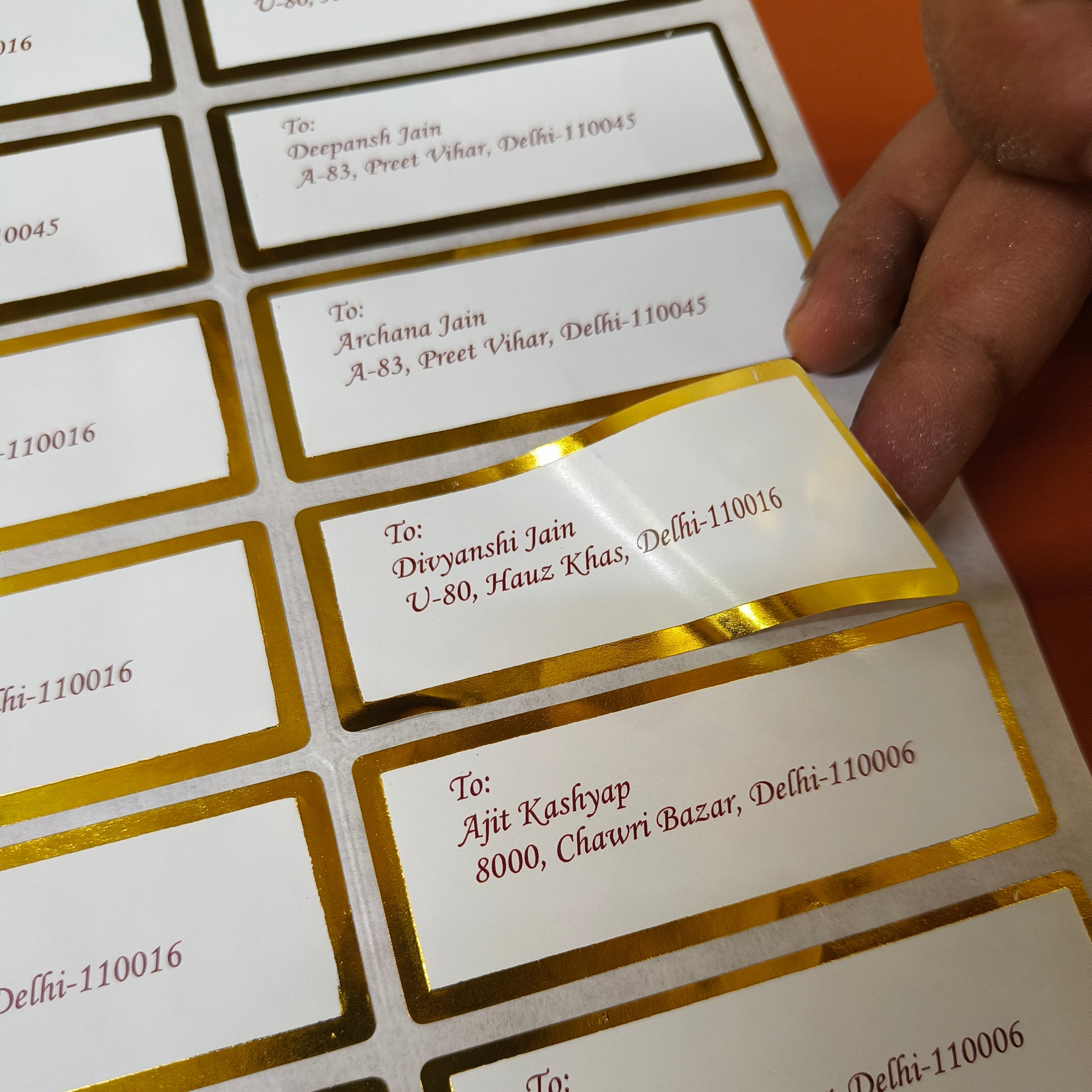 Printed Label Stickers from Excel Data