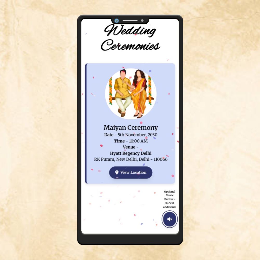 KL3 Punjabu Wedding Website with Countdown, Couple Photo, Program Details, Venue Map & More-Kalash Cards