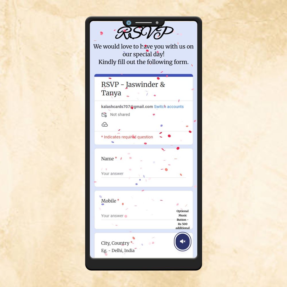 KL3 Punjabu Wedding Website with Countdown, Couple Photo, Program Details, Venue Map & More-Kalash Cards