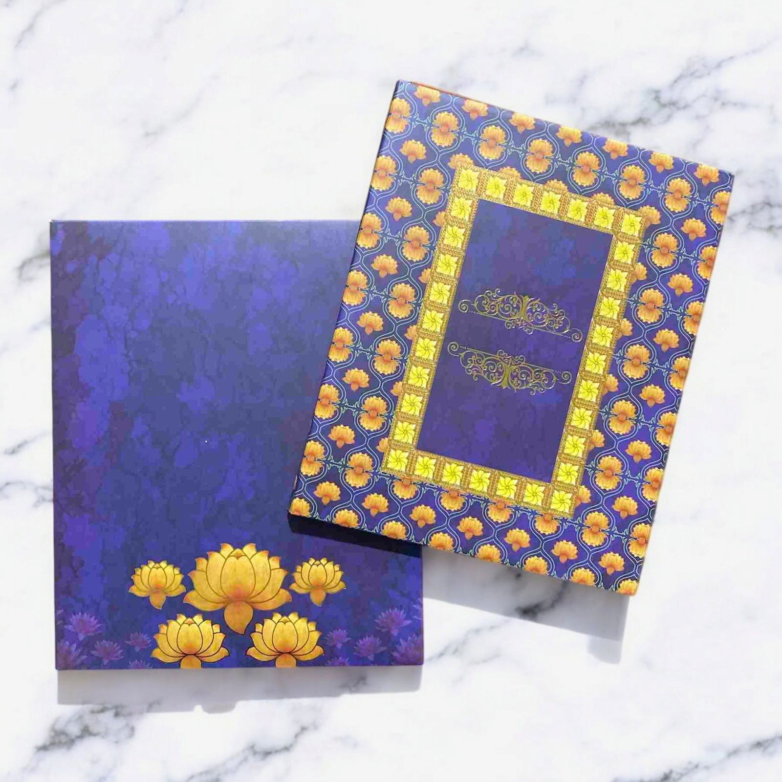 AE101 Elegant Floral Design Hardboard Padding Thick Wedding Card ...