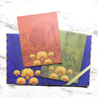 AE101 Elegant Floral Design Hardbound Padded Thick Wedding Card - Kalash Cards