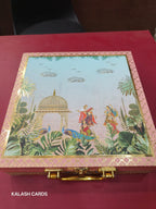 KL9011 Traditional Design Luxury Gift Box with 2 Printed Page Cards (4 Jars)-Kalash Cards