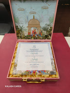 KL9011 Traditional Design Luxury Gift Box with 2 Printed Page Cards (4 Jars)-Kalash Cards