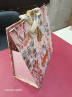 KL9017 Traditional Design Hand Bag Style Luxury Gift Box with 2 Printed Page Cards (2 Jars)-Kalash Cards