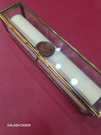 KL30 Royal Elephant Design Premium Gold Foil Paper Scroll Wedding Card with Luxury Transparent Glass Metal Box-Kalash Cards