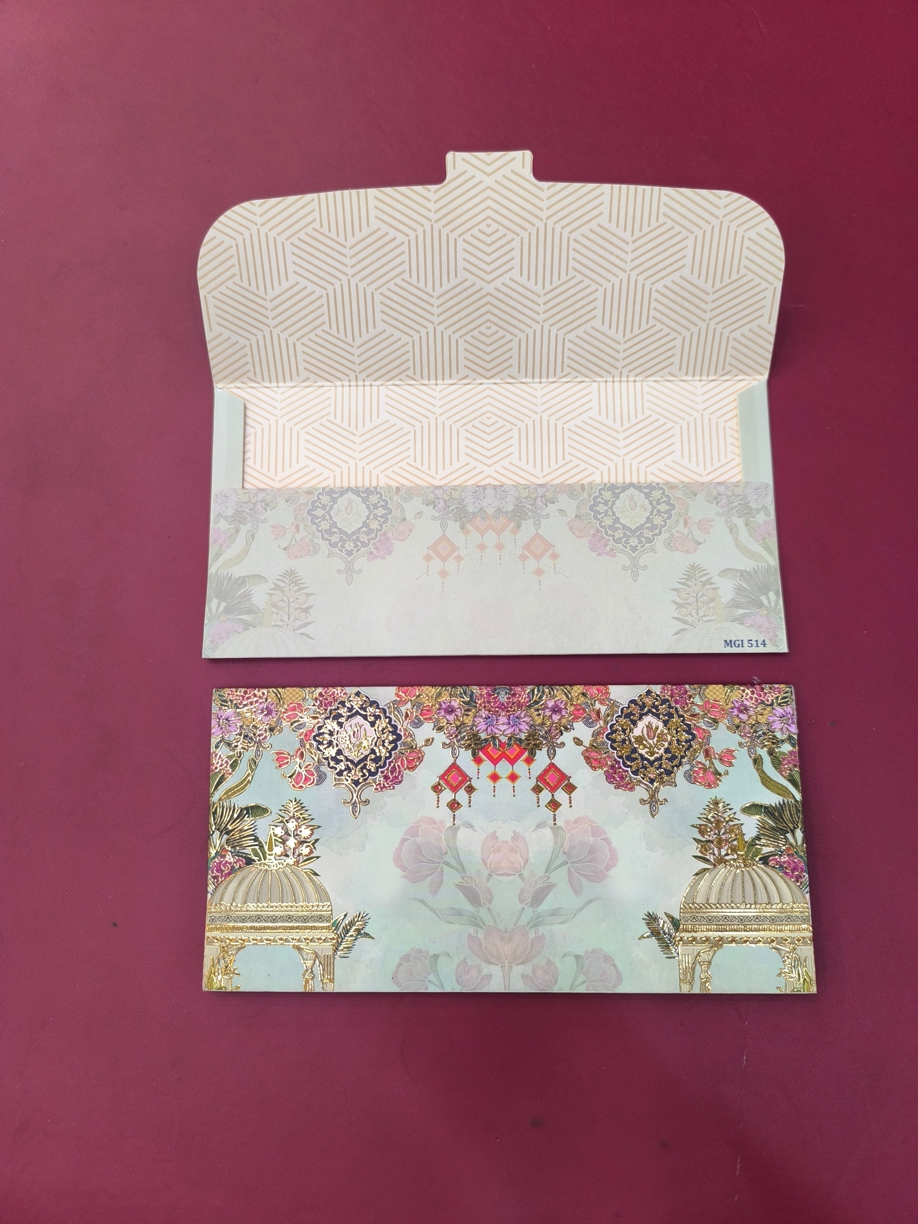 KL99 Premium Gold Foil Designer Shagun Money Envelopes (Pack of 50)-Kalash Cards