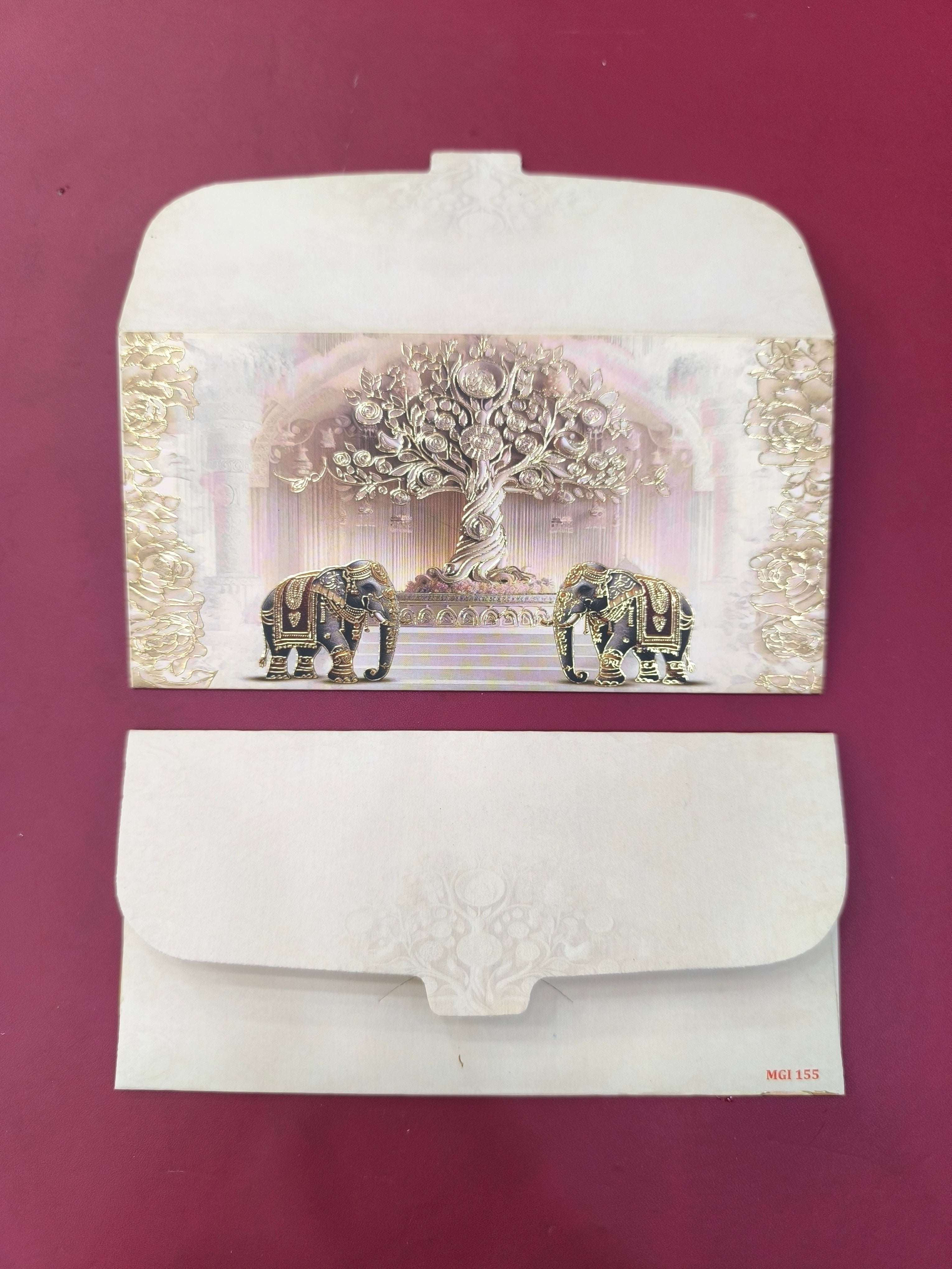 KL74 Premium Gold Foil Designer Shagun Money Envelopes (Pack of 50)-Kalash Cards