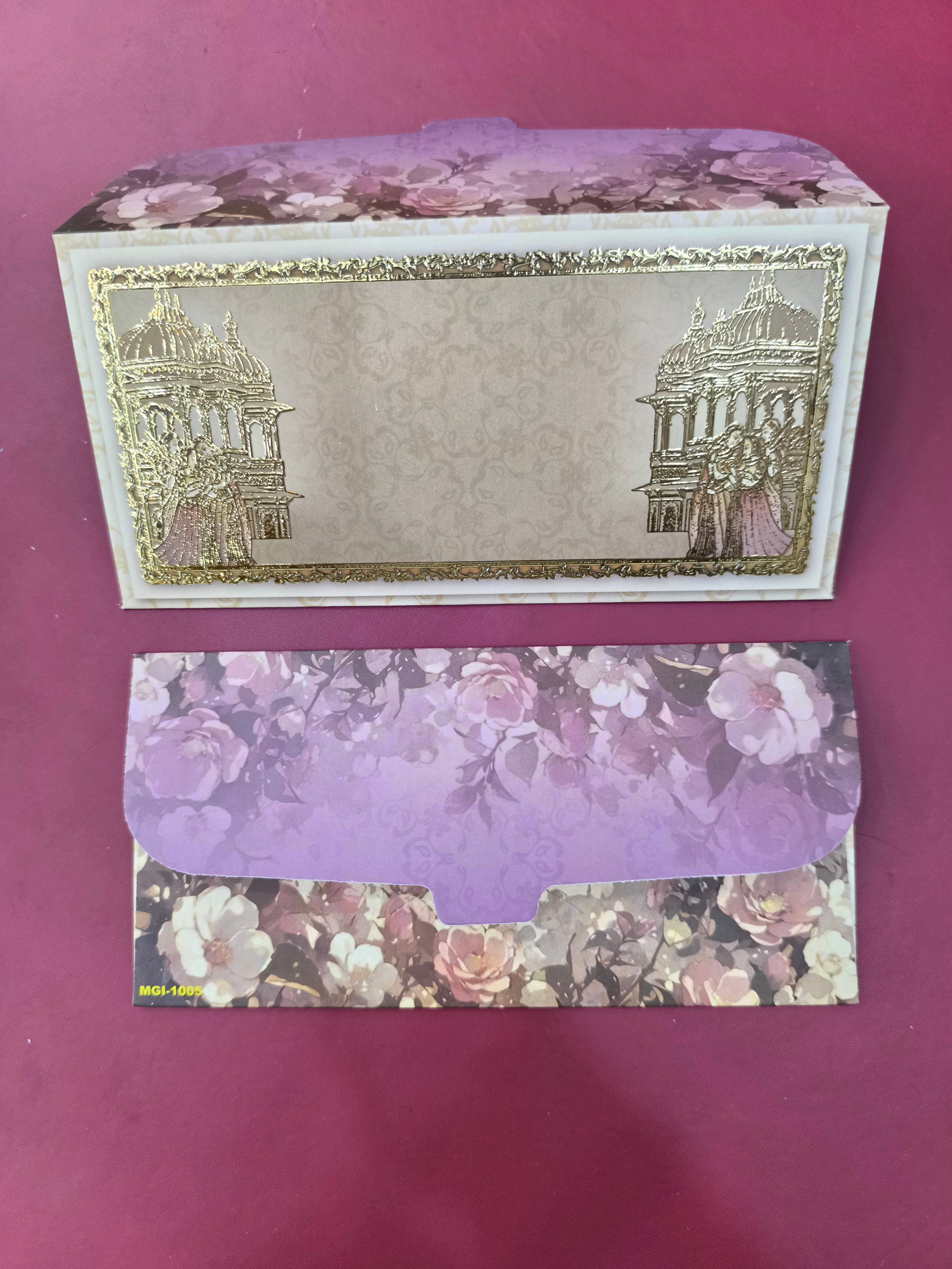 KL96 Premium Gold Foil Designer Shagun Money Envelopes (Pack of 50)-Kalash Cards