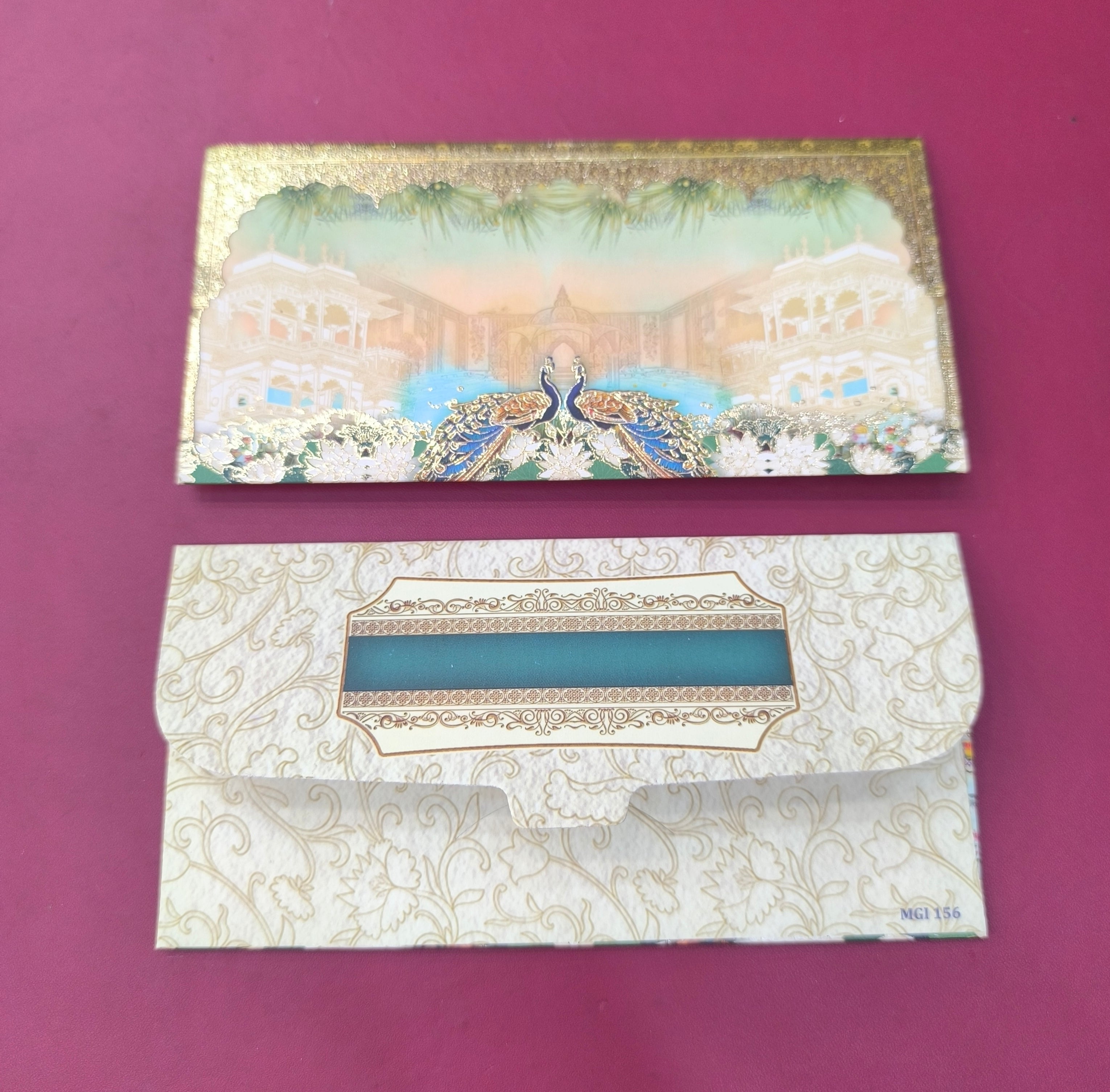 KL102 Premium Gold Foil Designer Shagun Money Envelopes (Pack of 50)-Kalash Cards