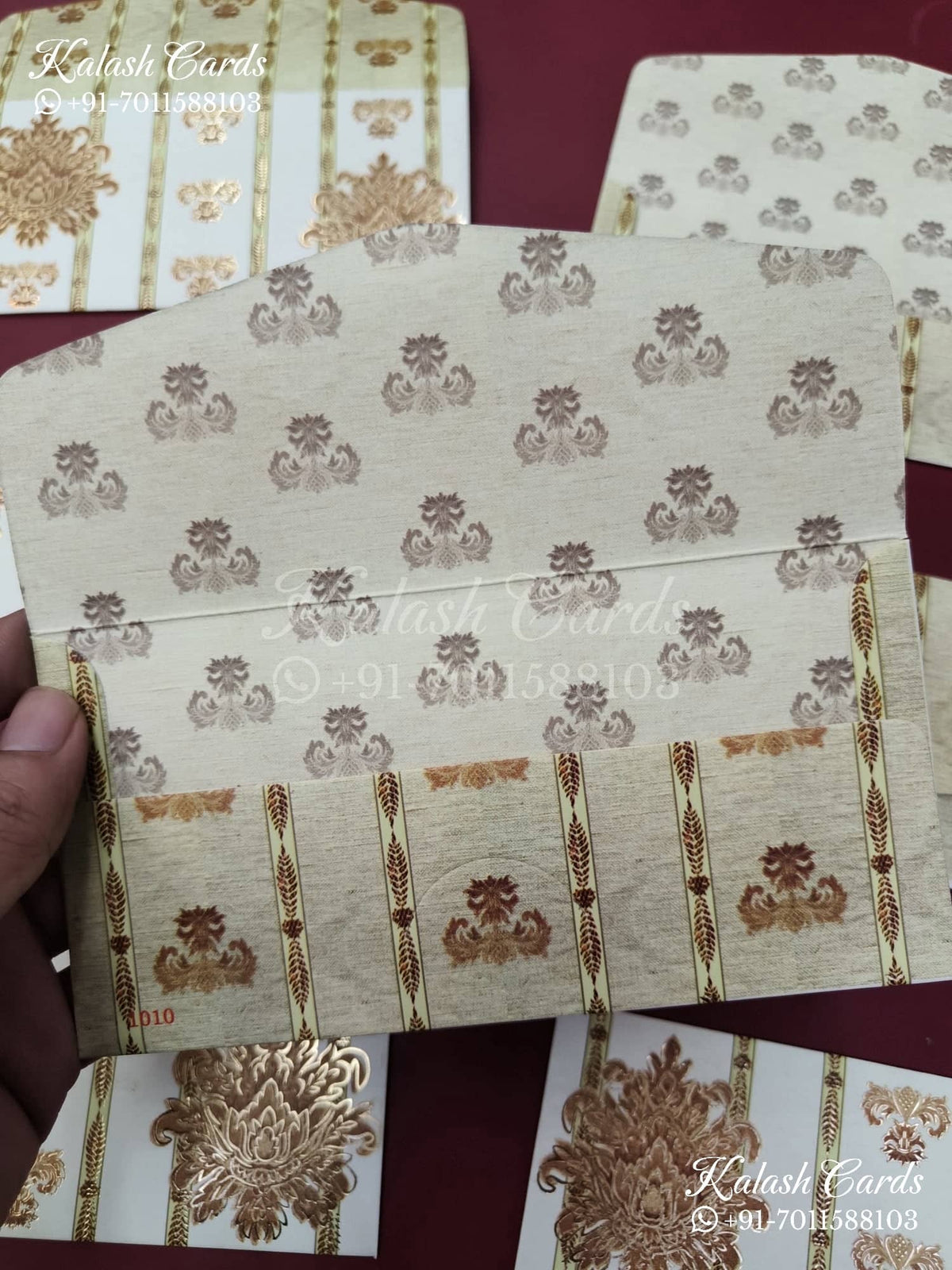 KL011E Designer Shagun Money Envelopes-Kalash Cards