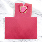 KL0136 Om Design Carry Bag Style Paper Wedding Card with 2 Inserts-Kalash Cards