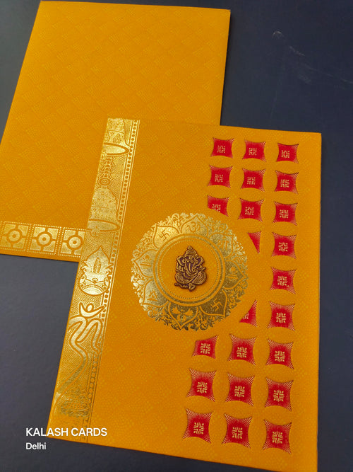 KL0139 Paper Wedding Card (2 Page)-Kalash Cards