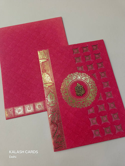 KL0141 Paper Wedding Card (2 Page)-Kalash Cards