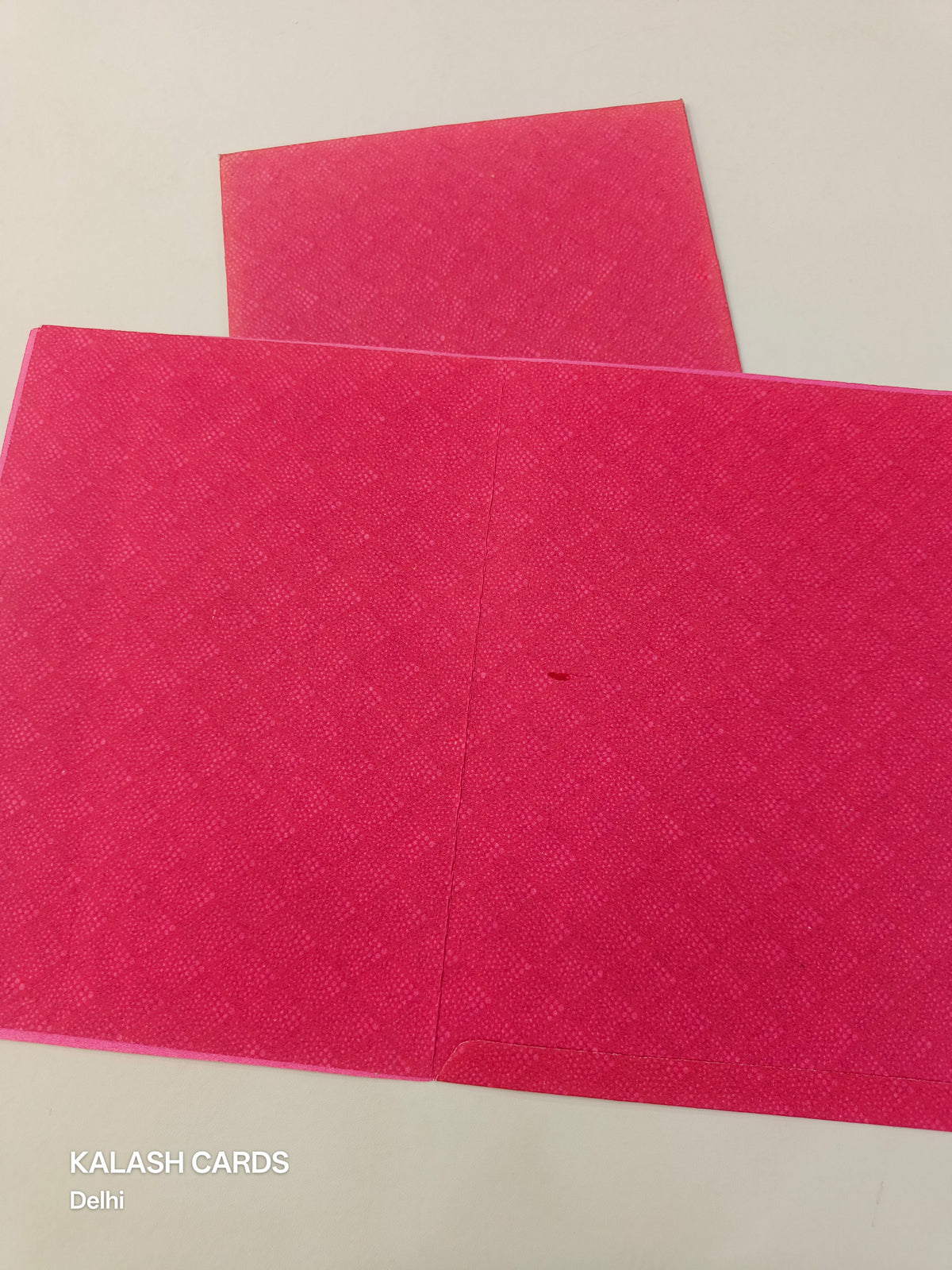 KL0142 Red Laser Cut Paper Wedding Card (2 Page)-Kalash Cards