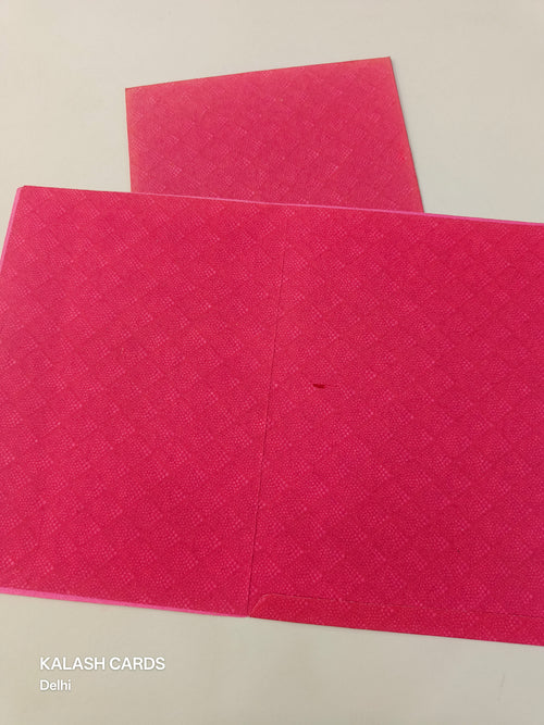 KL0142 Red Laser Cut Paper Wedding Card (2 Page)-Kalash Cards