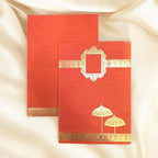 KL0228 Semi Box Paper Wedding card - Kalash Cards