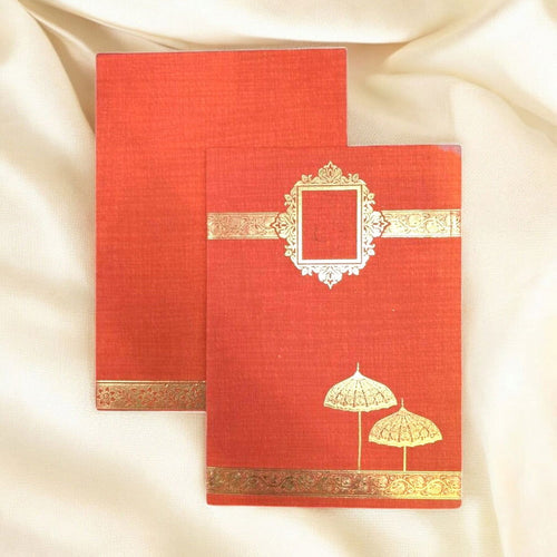 KL0228 Semi Box Paper Wedding card - Kalash Cards