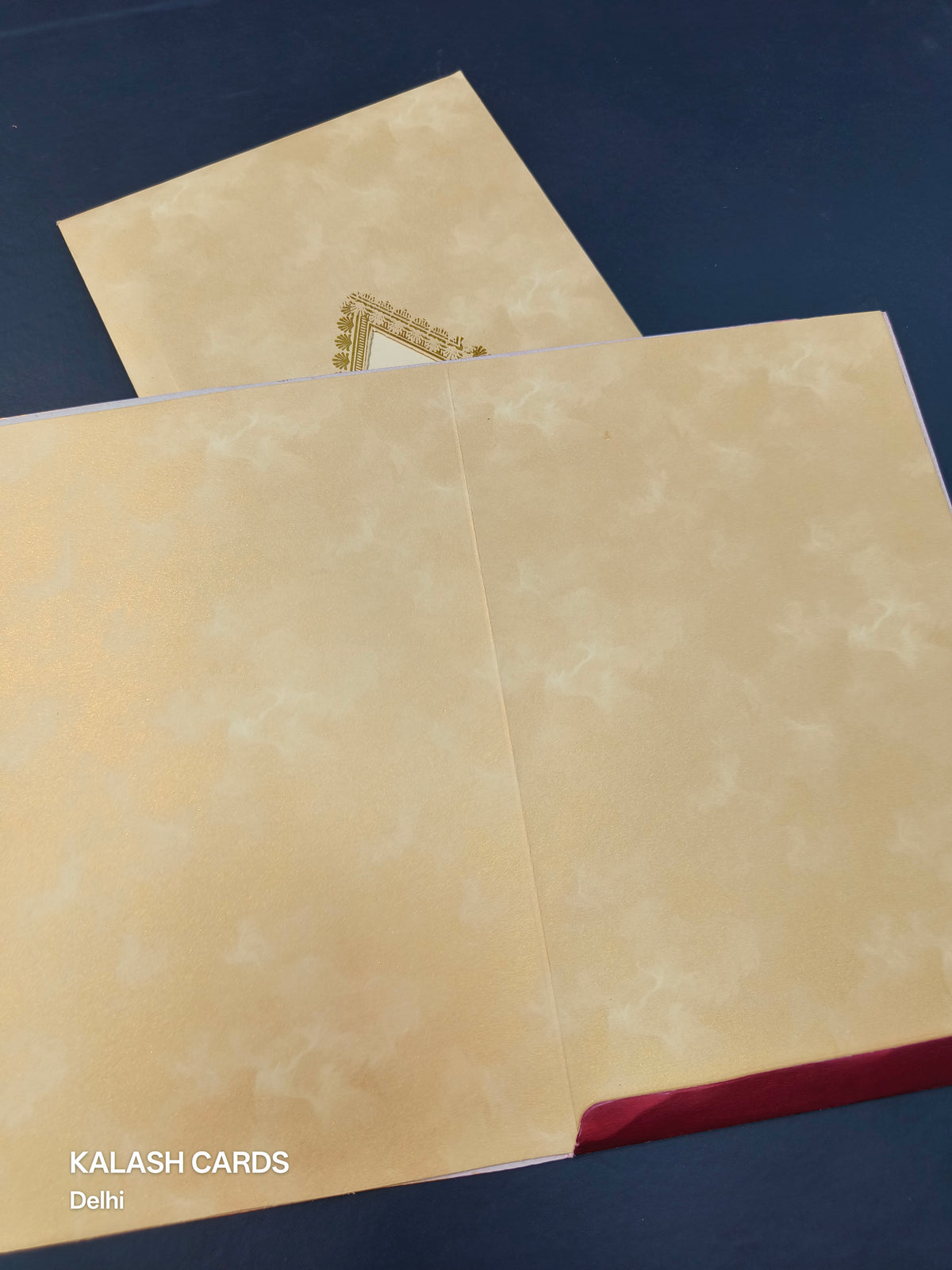 KL0232 Traditional Design Laser Cut Paper Wedding Card (2 Page)-Kalash Cards