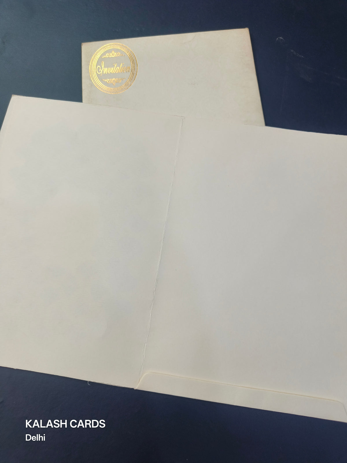 KL0239 Laser Cut Paper Wedding Card with 2 Inserts and Envelope-Kalash Cards