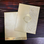 KL0250 Laser Cut Semi Box Perfume Paper Wedding Card with 2 Inserts and Envelope - Kalash Cards