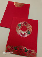 KL0269 Traditional Design Laser Cut Semi Box Wedding Card (2 Page)-Kalash Cards