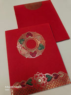 KL0269 Traditional Design Laser Cut Semi Box Wedding Card (2 Page)-Kalash Cards