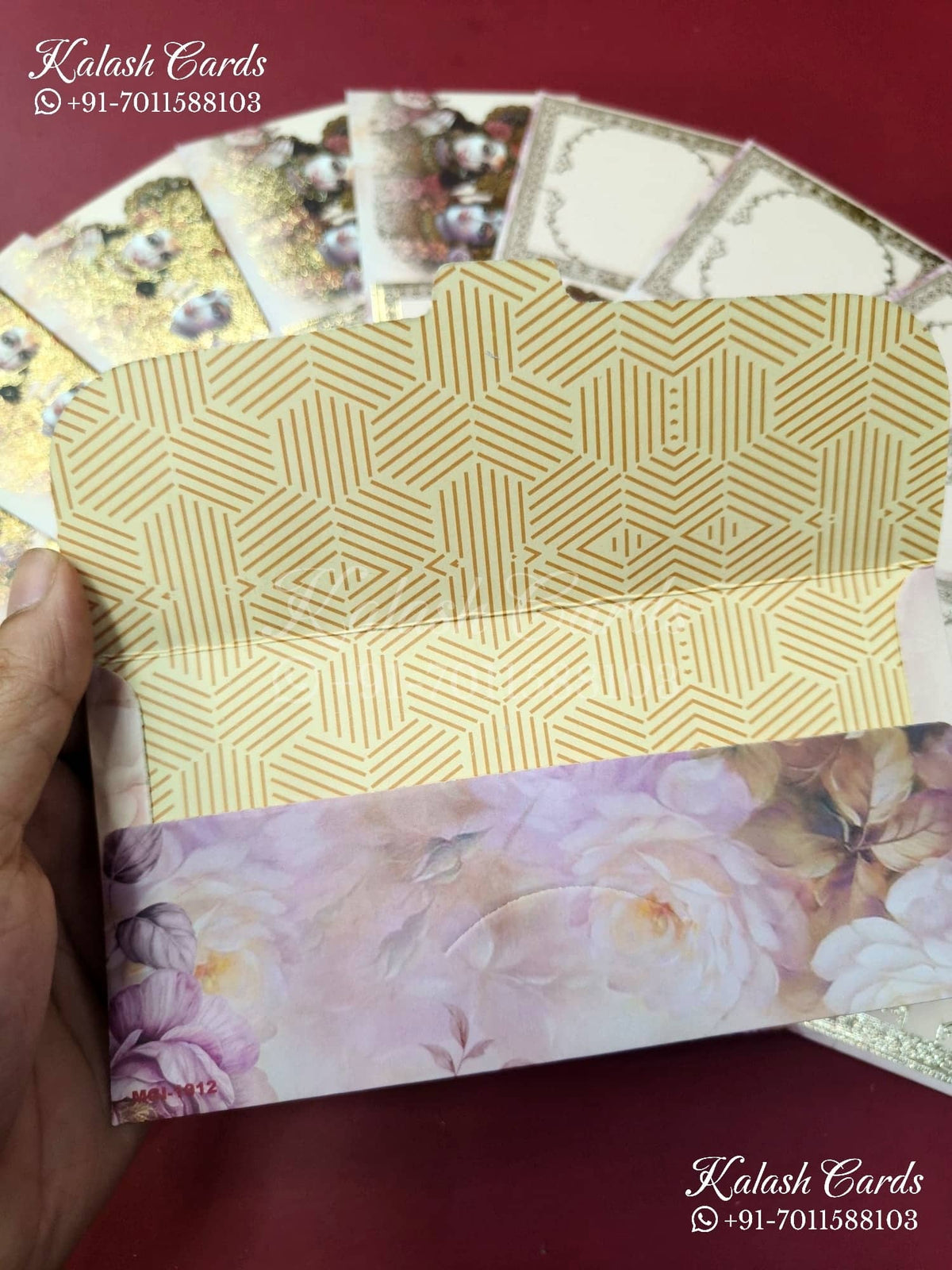 KL071E Premium 3D Gold Foil Designer Shagun Money Envelopes