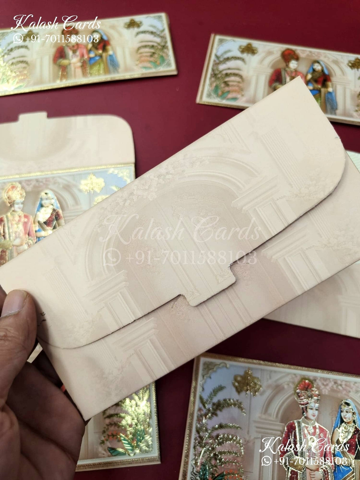 KL072E Premium 3D Gold Foil Designer Shagun Money Envelopes