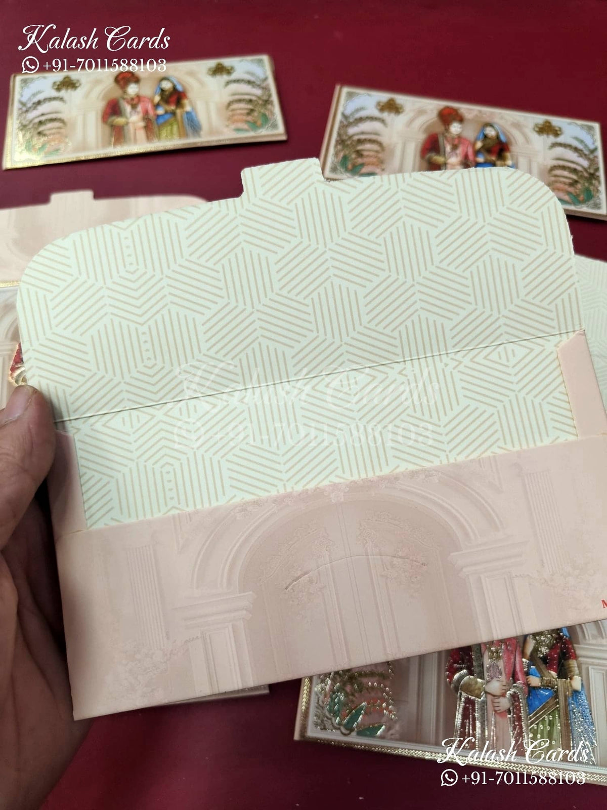 KL072E Premium 3D Gold Foil Designer Shagun Money Envelopes