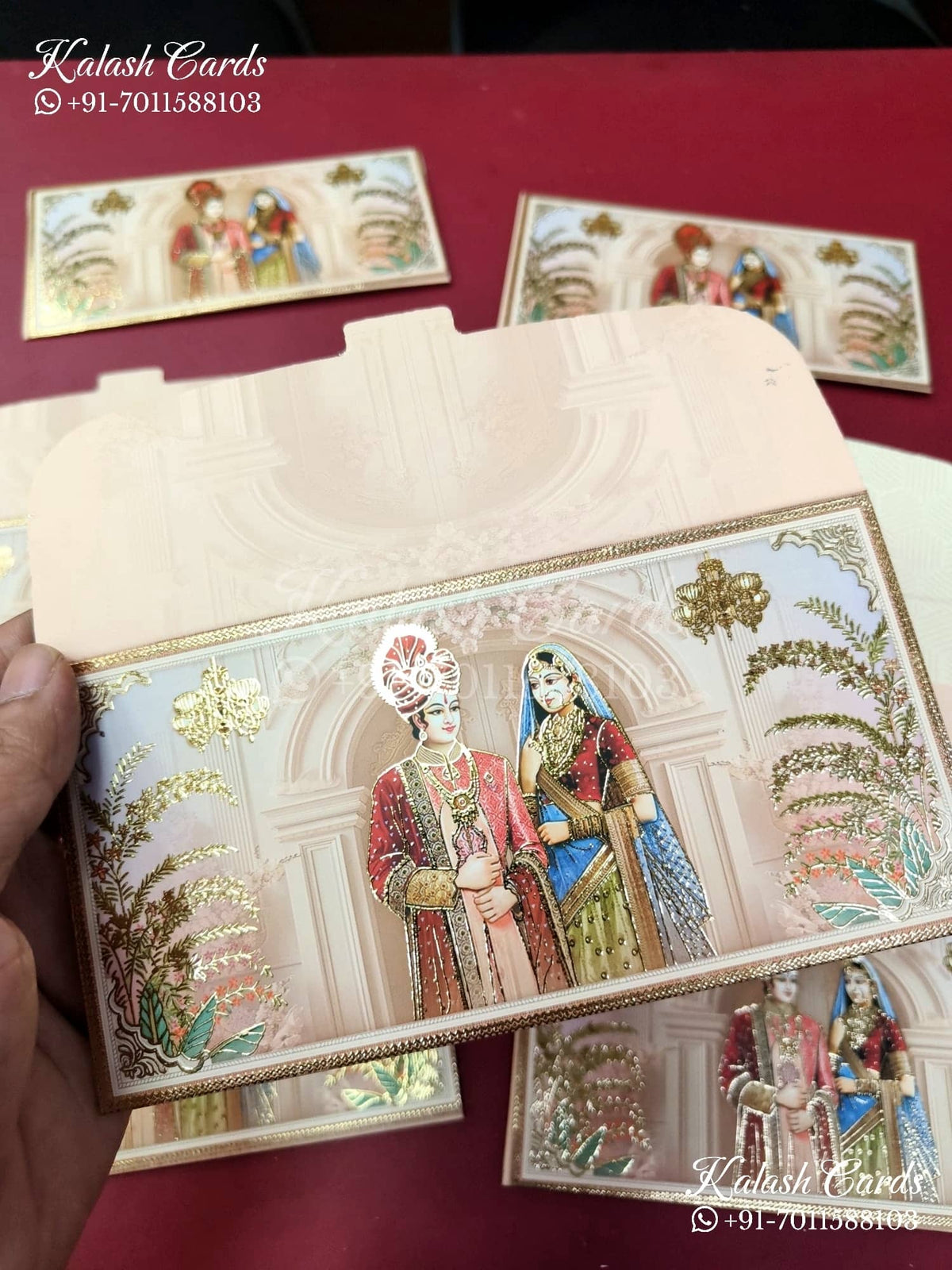 KL072E Premium 3D Gold Foil Designer Shagun Money Envelopes