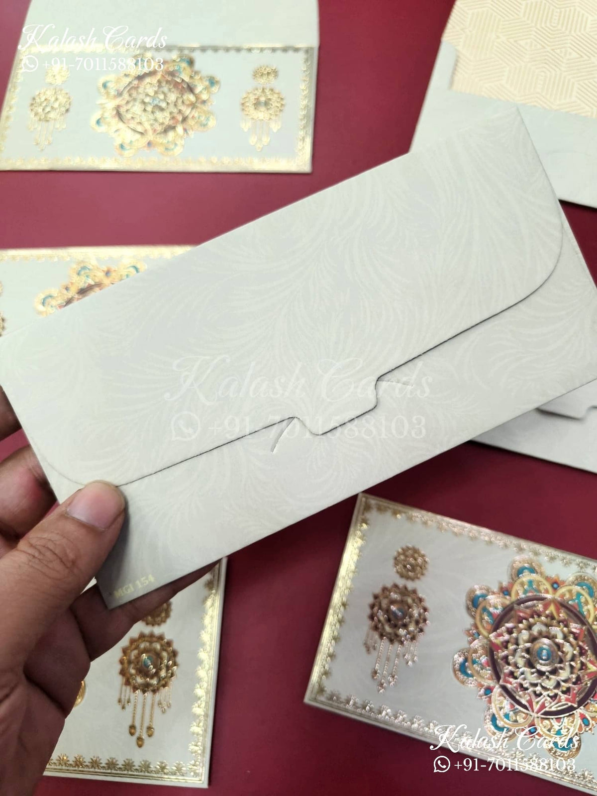 KL075E Premium 3D Gold Foil Designer Shagun Money Envelopes