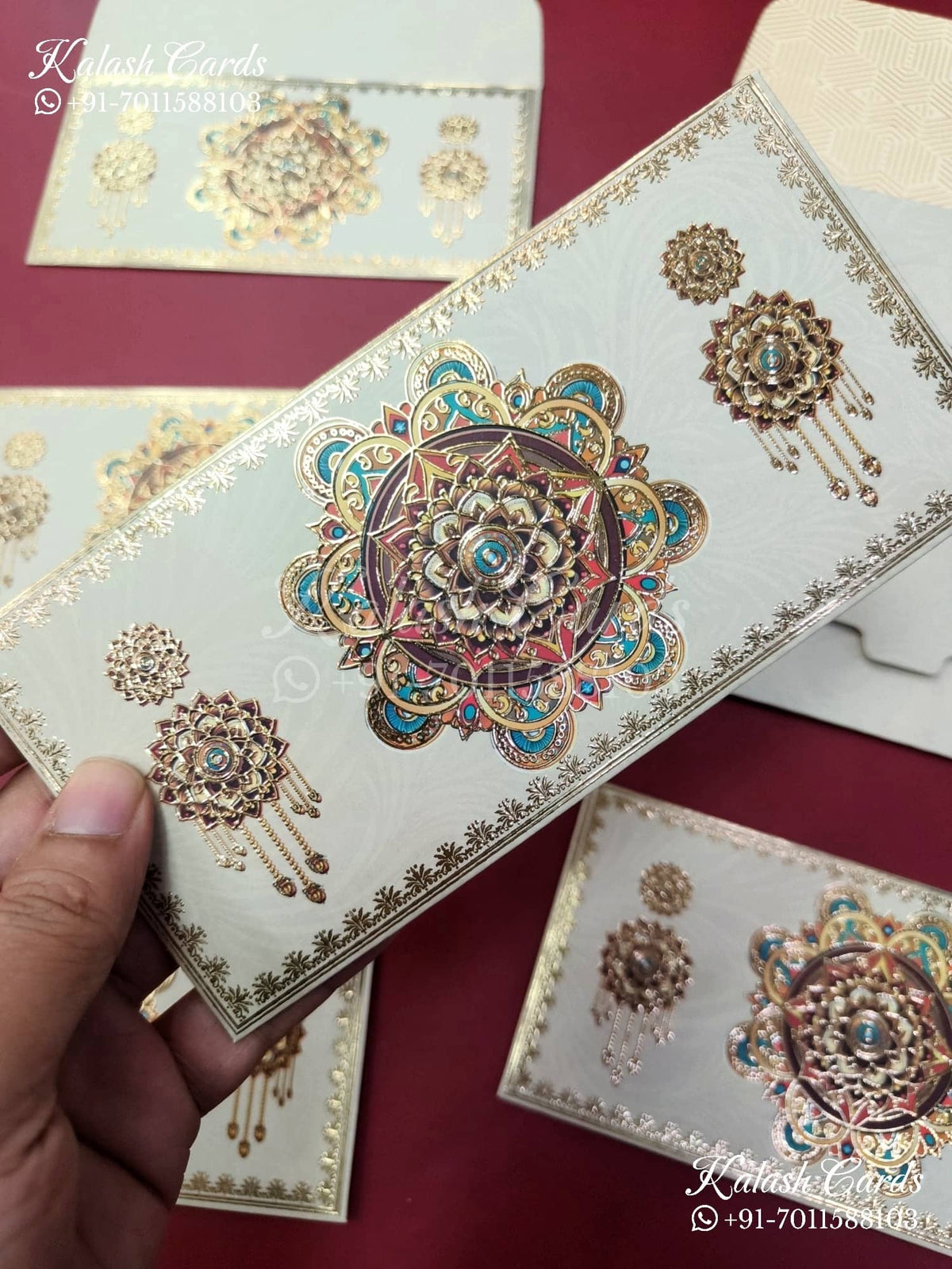 KL075E Premium 3D Gold Foil Designer Shagun Money Envelopes