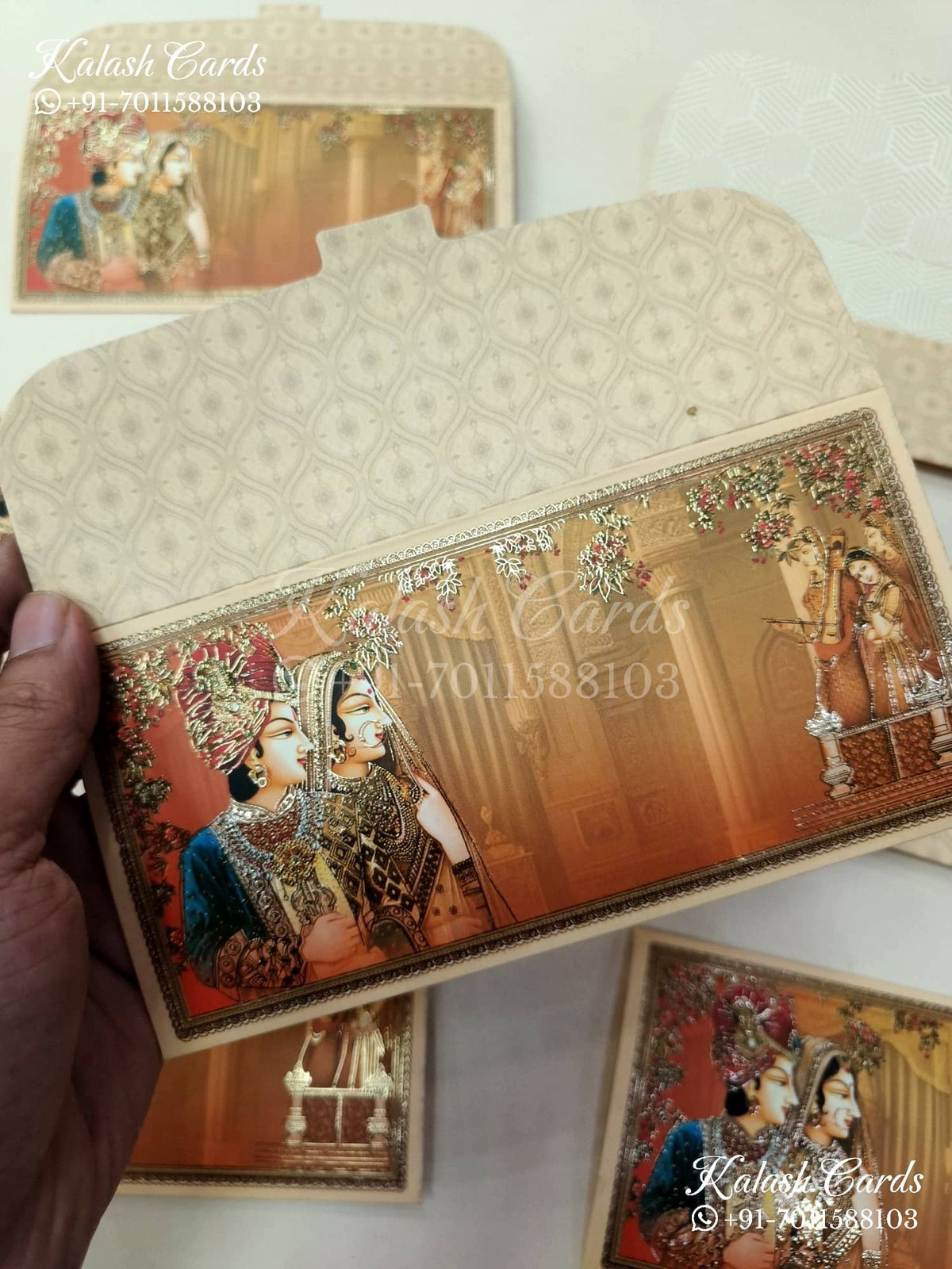 KL076E Premium 3D Gold Foil Designer Shagun Money Envelopes