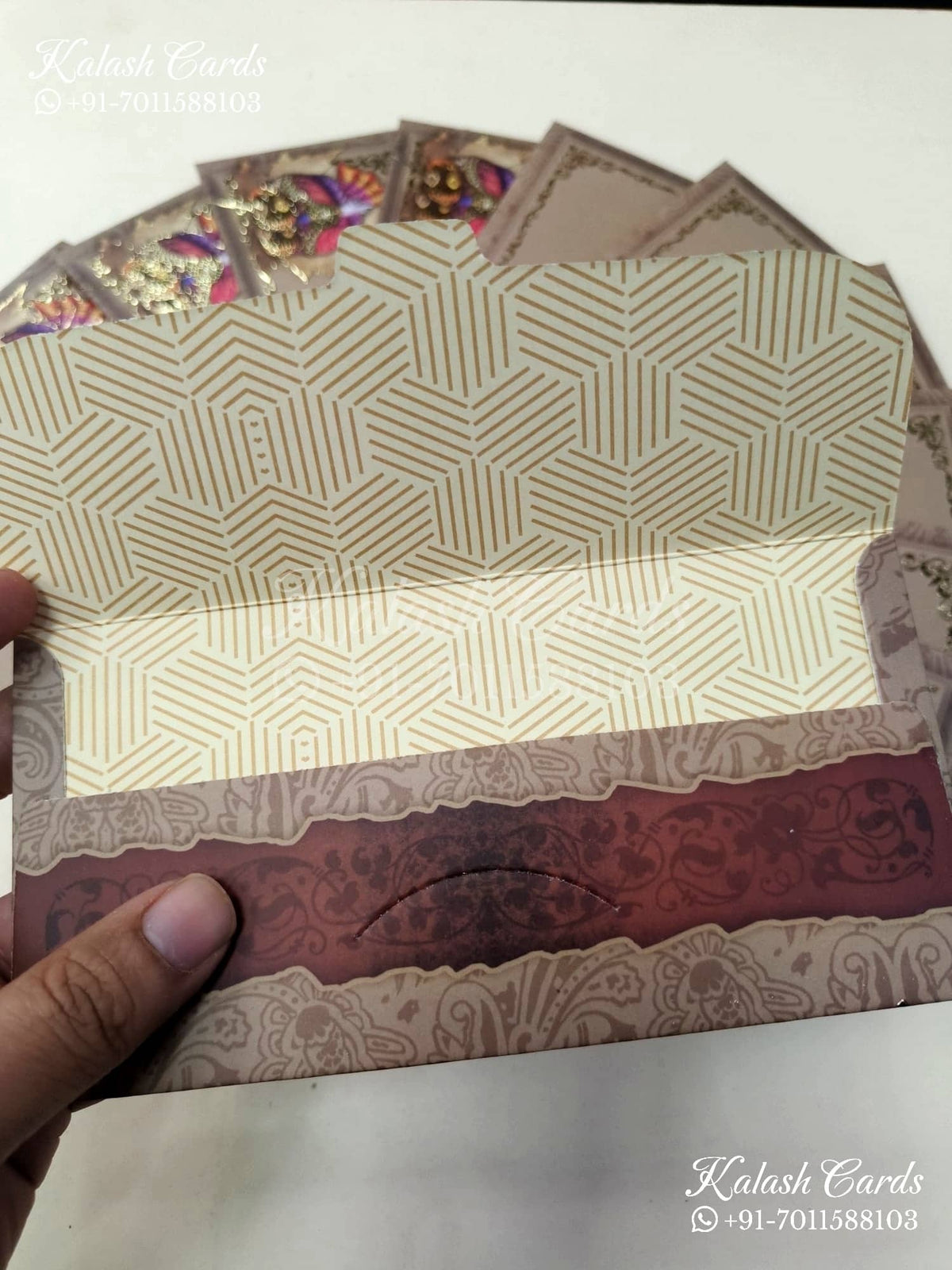 KL078E Premium 3D Gold Foil Designer Shagun Money Envelopes