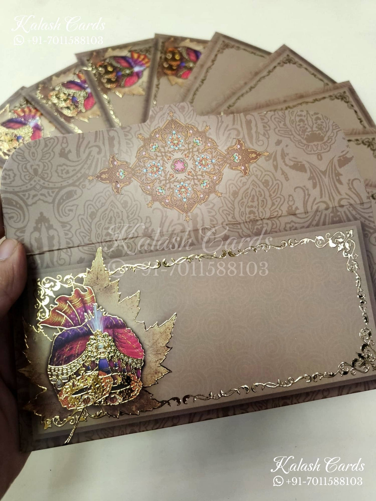 KL078E Premium 3D Gold Foil Designer Shagun Money Envelopes