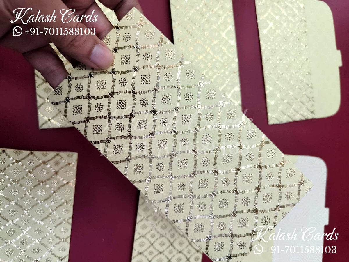 KL080E Premium 3D Gold Foil Designer Shagun Money Envelopes