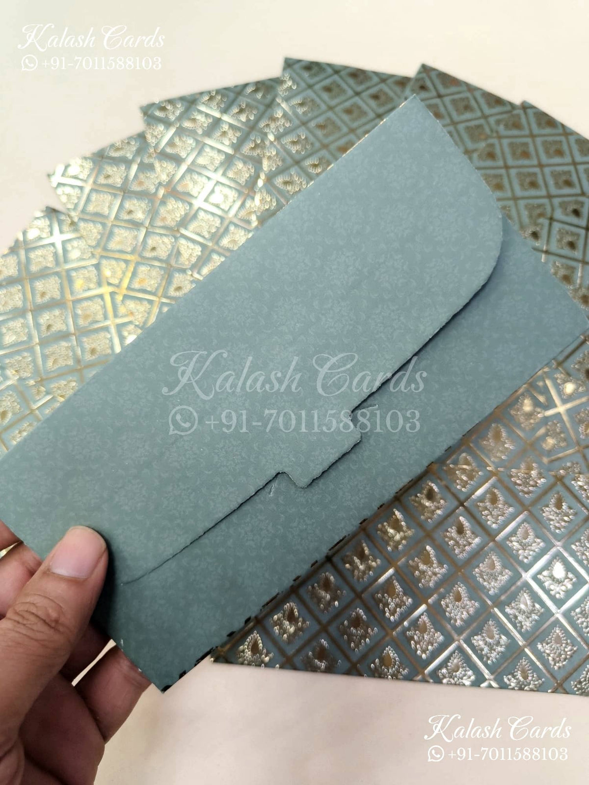 KL081E Premium 3D Gold Foil Designer Shagun Money Envelopes