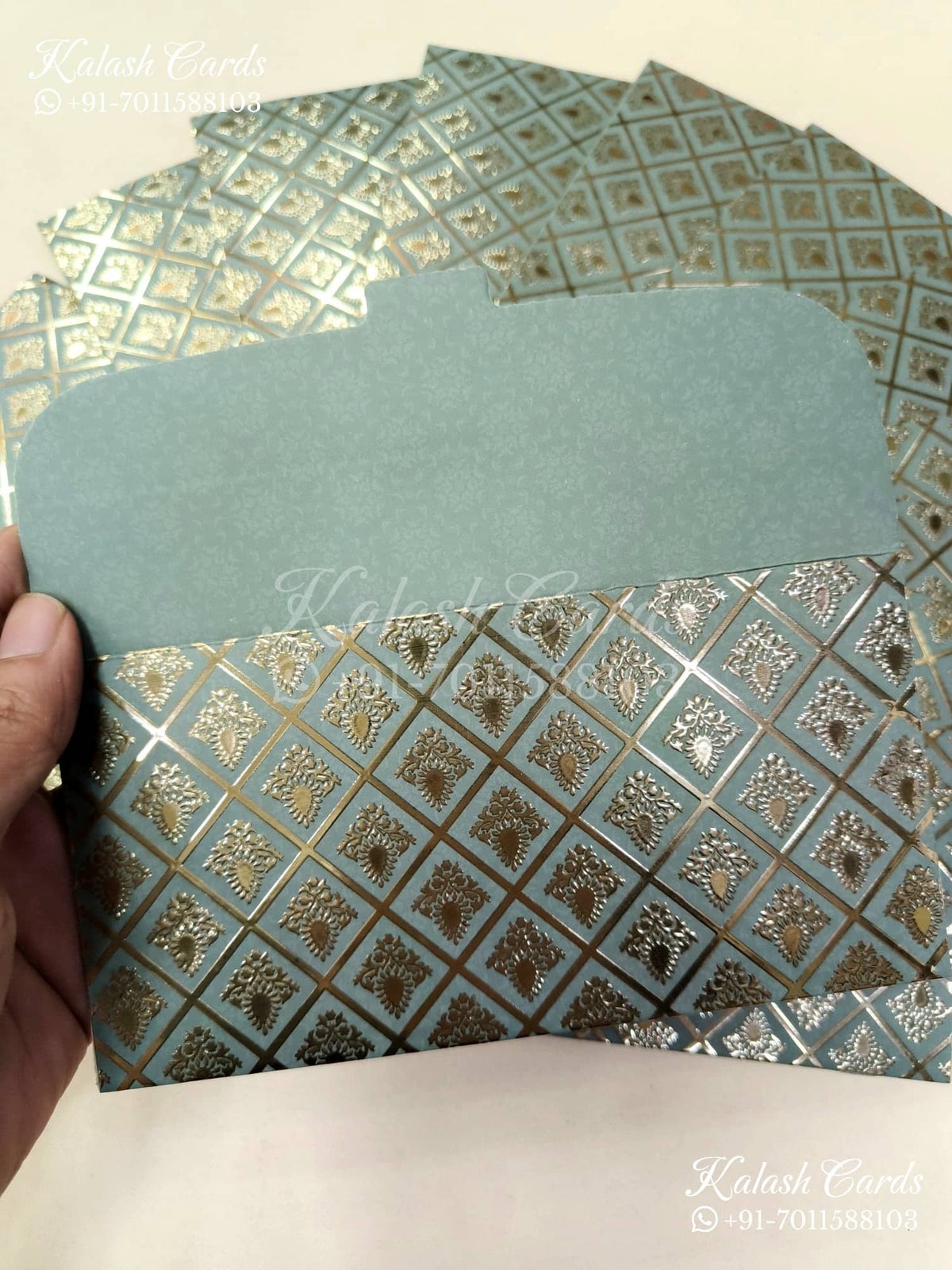 KL081E Premium 3D Gold Foil Designer Shagun Money Envelopes