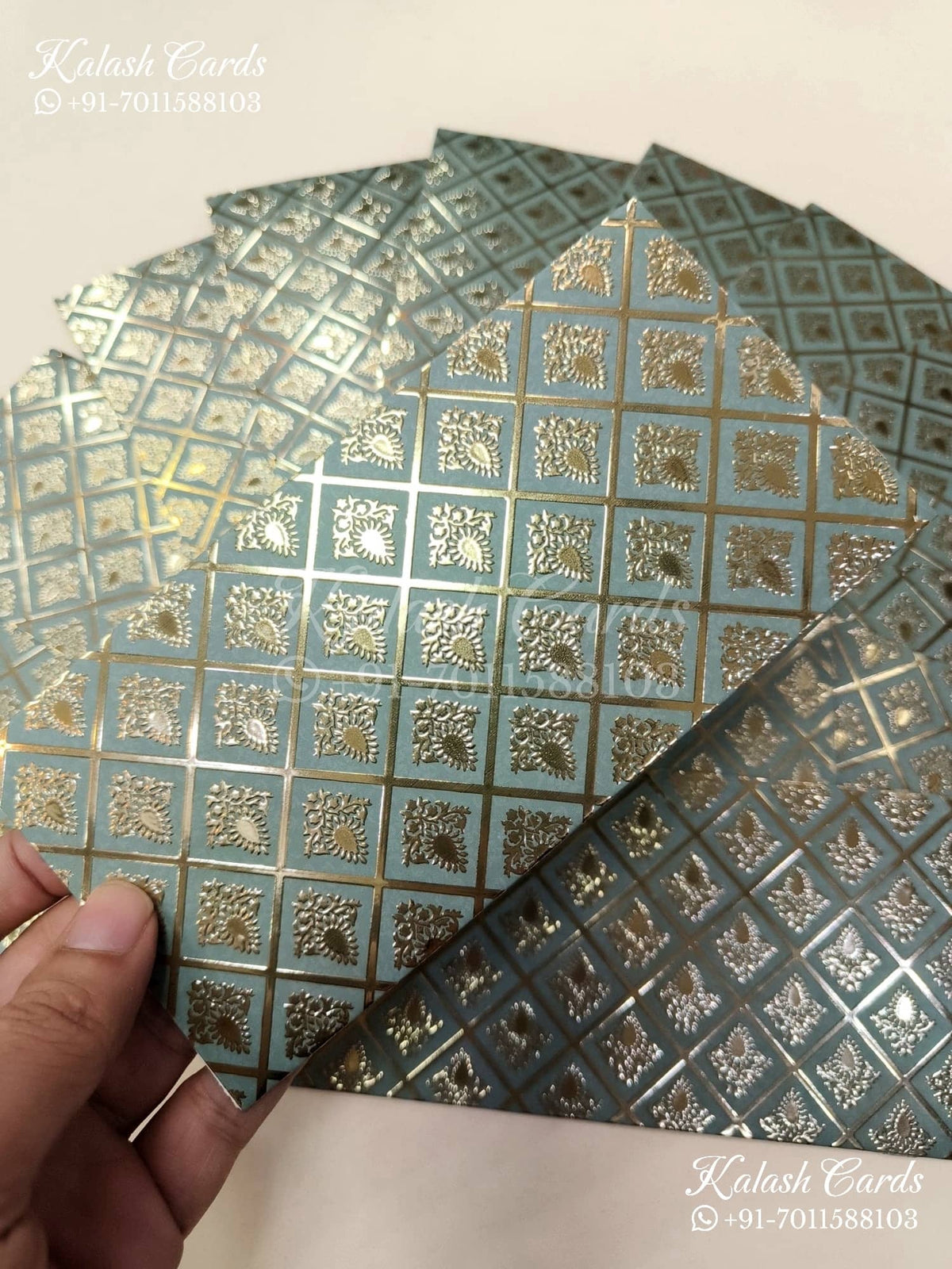 KL081E Premium 3D Gold Foil Designer Shagun Money Envelopes
