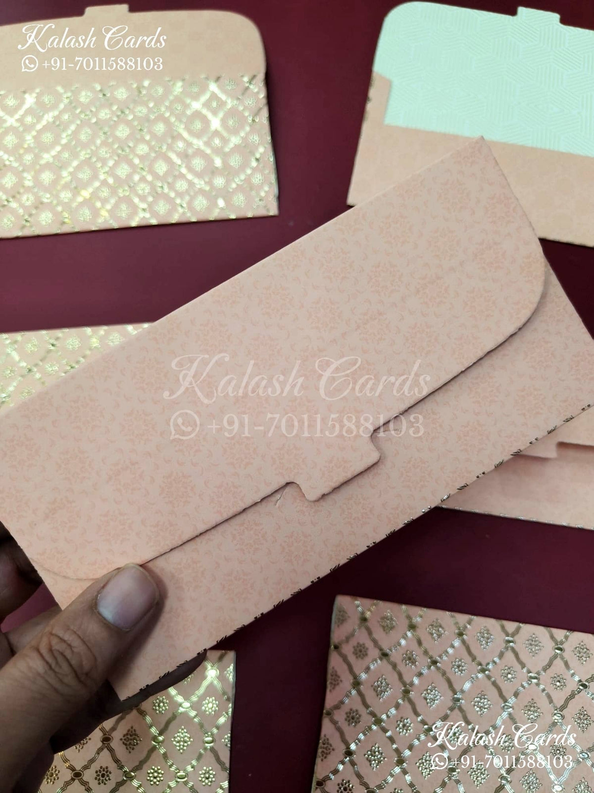 KL083E Premium 3D Gold Foil Designer Shagun Money Envelopes