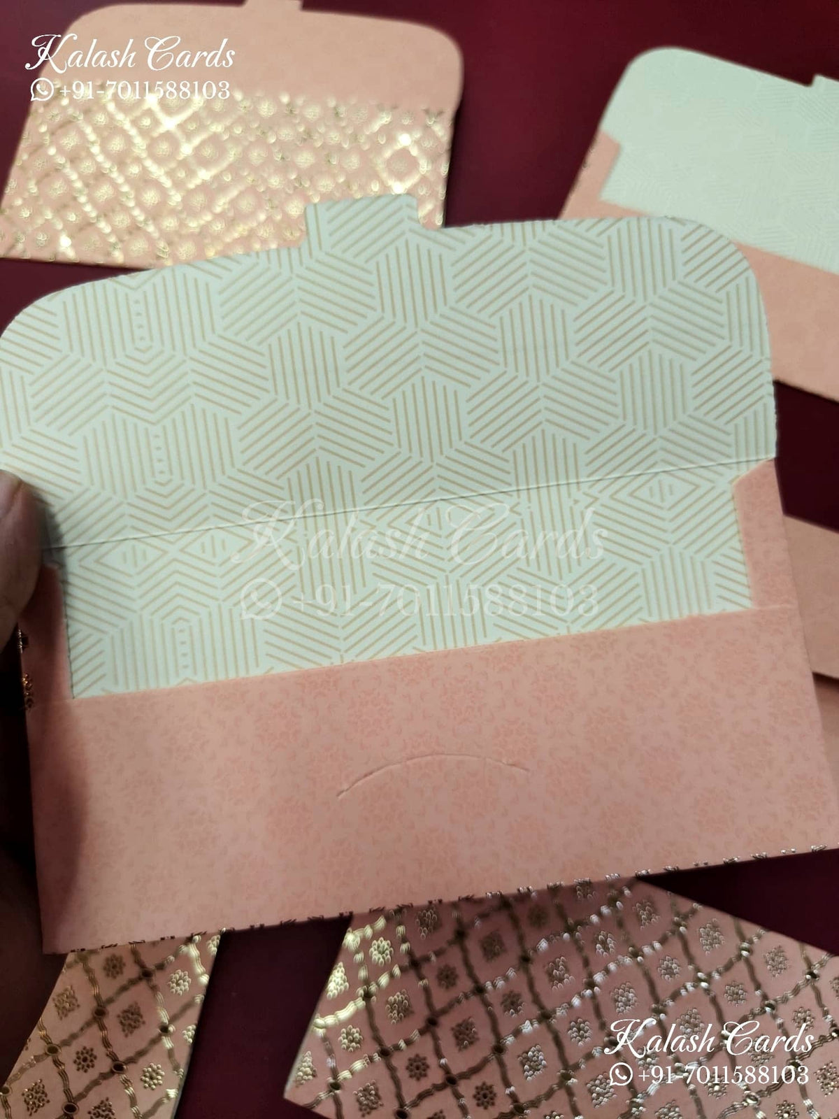 KL083E Premium 3D Gold Foil Designer Shagun Money Envelopes
