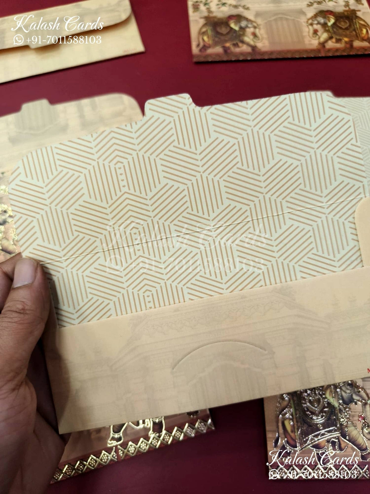 KL084E Premium 3D Gold Foil Designer Shagun Money Envelopes
