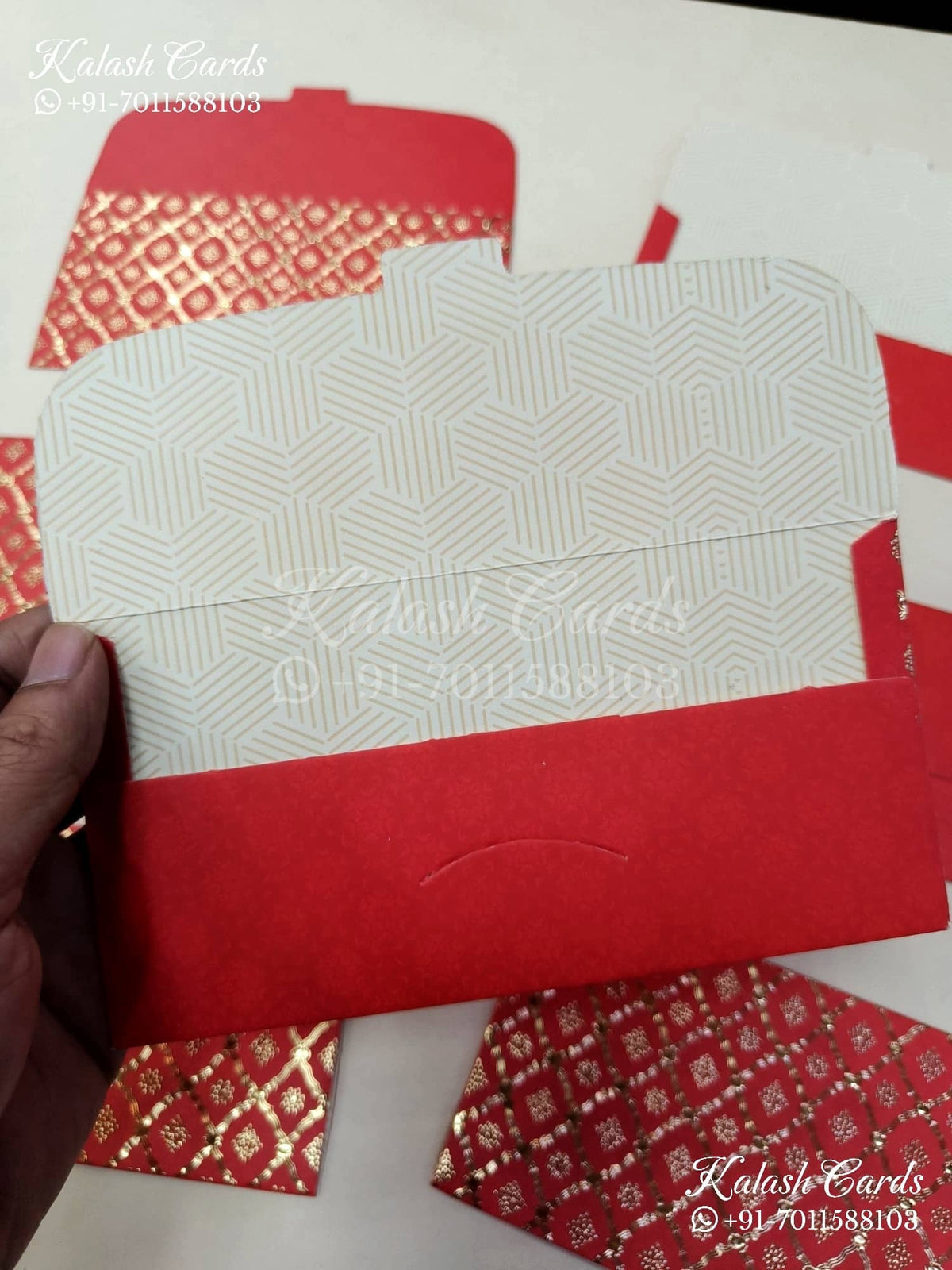 KL085E Premium 3D Gold Foil Designer Shagun Money Envelopes